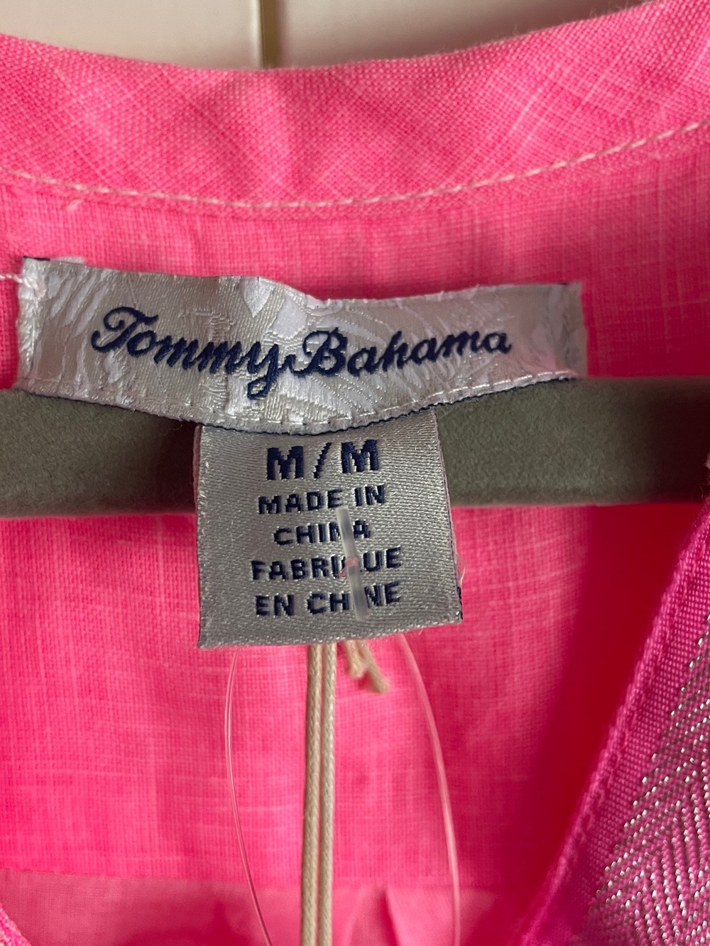 NWT Tommy Bahama Hot Pink Sleeveless Linen Shift Dress - Picture 3 of 6